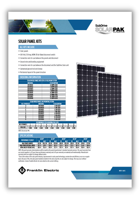 Franklin Solar Panel Kits